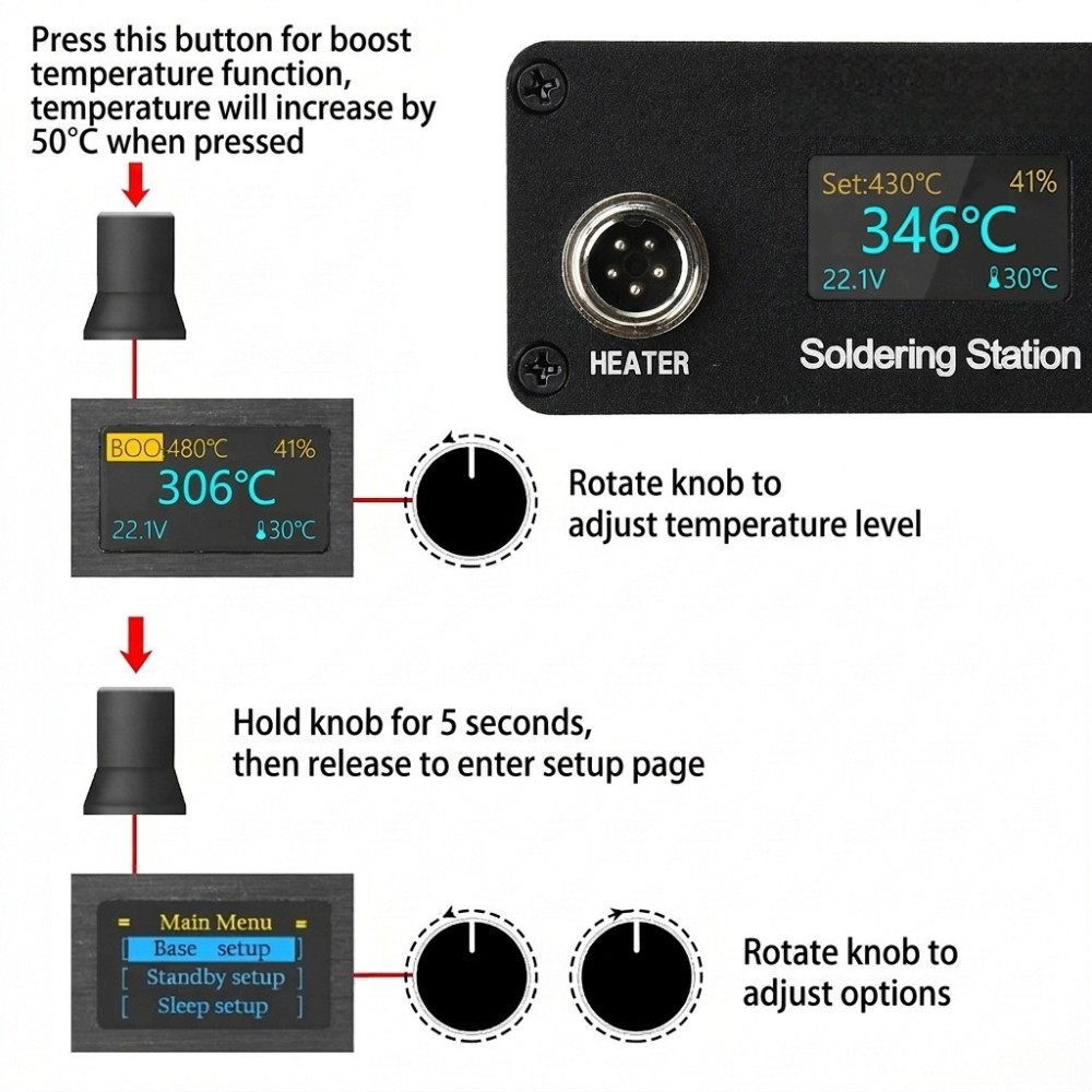 T12 Soldering Station AC100‑24 - Soldering Station T12 Oled ulasan dan harga